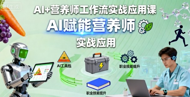 AI+营养师工作流实战应用课，AI赋能营养师-77云网创