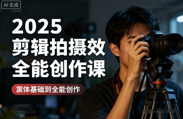 2025剪辑拍摄特效全能创作课，零基础到全能创作-77云网创