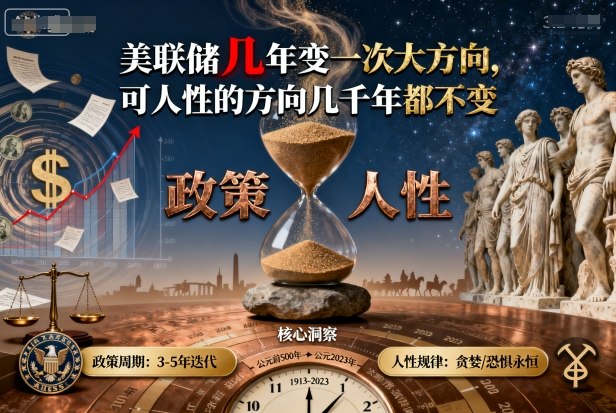 付费文章：美联储几年变一次大方向，可人性的方向几千年都不变-77云网创